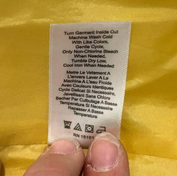 Coldwater Creek Yellow Hooded Rain Jacket - Picture 7 of 11